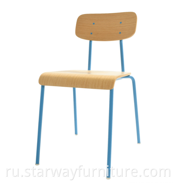 Ply Wood Chairwith Metal Leg